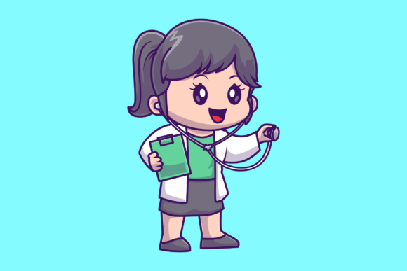 Cute Female Doctor Holding Stethoscope: A Designer’s Review