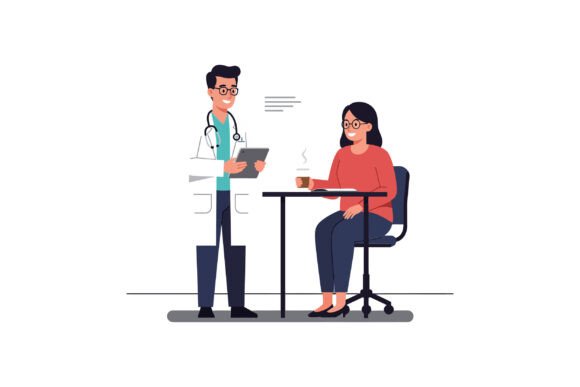 Doctor Consulting with Patient at Table