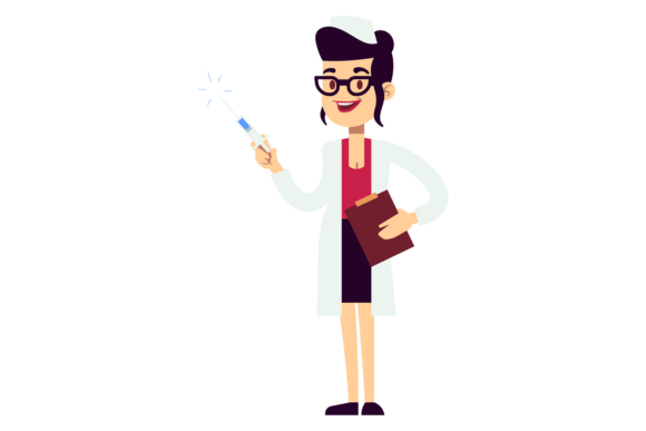 Doctor Woman with Vaccine Shot Cartoon: A Designer Review