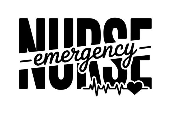 Emergency Nurse SVG ER Nurse Typograph