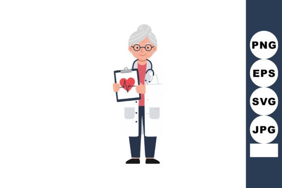Female Doctor Heart Rate Chart Embroidery Review