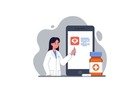Female Doctor Presenting Medication Info