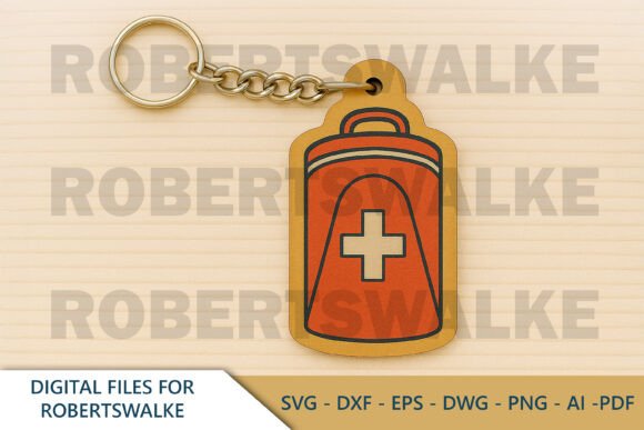 First Aid Kit Keychain SVG