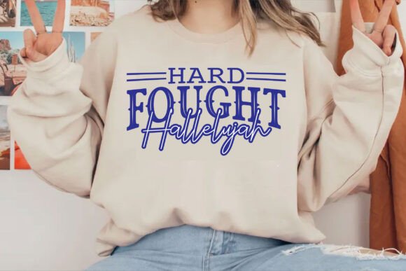 Hard Fought Hallelujah PNG Pink and Gold