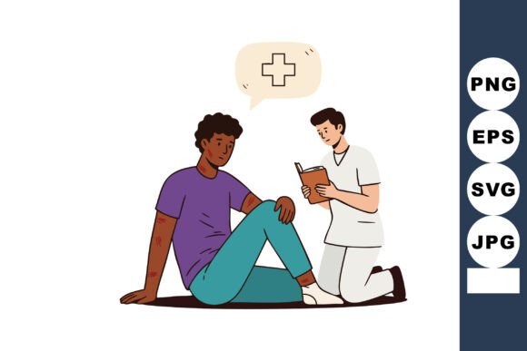 Healthcare Professional Assisting Injure