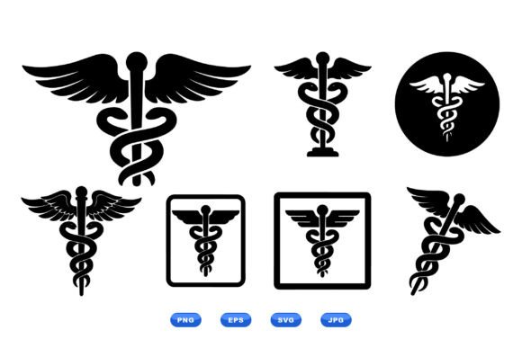 Medical Caduceus SVG Icons