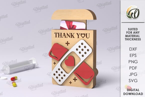 Nurse Gift Card Holder Laser Cut