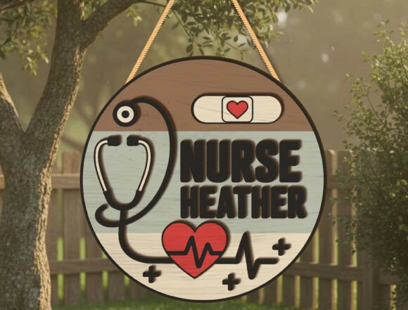 Personalized Nurse Door Sign Gift