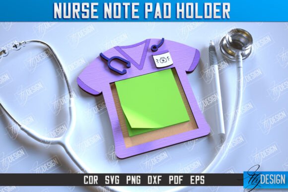 Personalized Nurse Sticky Notepad Holder
