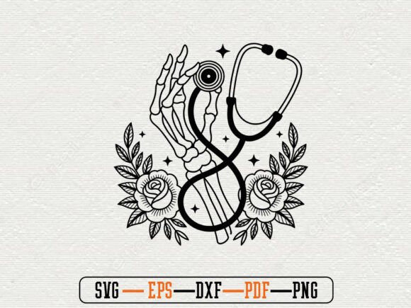 Skeleton Nurse Cut File, Nurse Life SVG