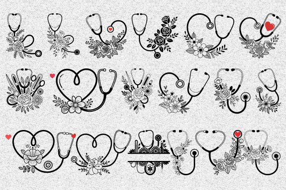 Stethoscope SVG Bundle, Nurse SVG Design